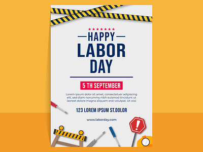 Labor Day Celebration greeting labor worker