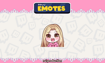 vtuber emotes custom for twitch, kick, youtube, discord, Etc. animation customemote emote vgencomm fiver illustration logo logodesign streamer twitch twitch logo twitch.tv vtuber vtuberemote youtube logo