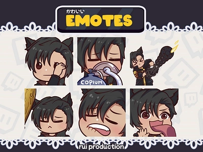 vtuber emotes custom for twitch, kick, youtube, discord, Etc. animation bonk copiumemote customemote emote fiver logo logodesign meccinegunemote motion graphics streamer twitch twitch logo twitch.tv vgencomm vtuber youtube logo