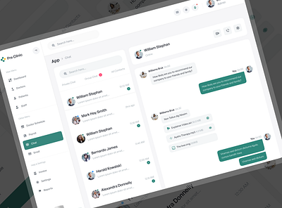 Hospital management dashboard I Chat Page Design clinic dashboard doctor doctor appointment health health tracking healthcare healthtech hospital hospital management medical care medical tracking app medical website medicine online medicine product saas web web application web design