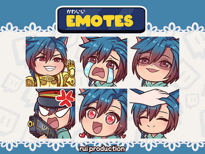 vtuber emotes custom for twitch, kick, youtube, discord, Etc. animation customemote emote fiver illustration logo streamer twitch twitch logo twitch.tv vgencomm vtuber youtube logo