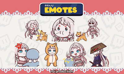 vtuber emotes custom for twitch, kick, youtube, discord, Etc. animation chibi emote customemote cute emote fiver illustration logo logodesign streamer twitch twitch logo twitch.tv vgencomm vtuber vtuber emote youtube logo