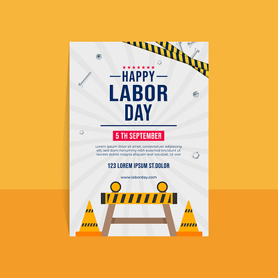 Labor Day Celebration greeting labor worker