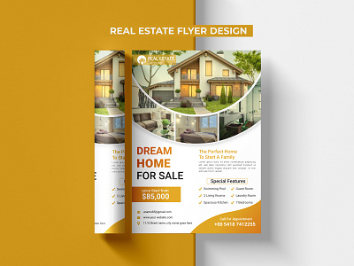 Real Estate Flyer Design Template advi advisor branding business business flyer corporate flyer graphic design grow home logo real estate ui