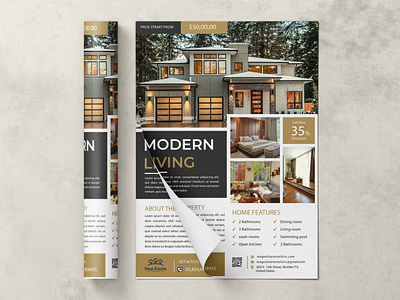 Modern Real Estate Flyer Desgin brandign business design flyer flyerdesign flyers graphic design grow home logo modernhome rent