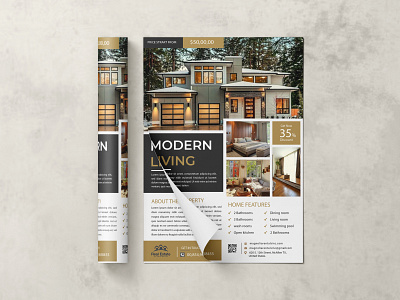 Modern Real Estate Flyer Desgin brandign business design flyer flyerdesign flyers graphic design grow home logo modernhome rent