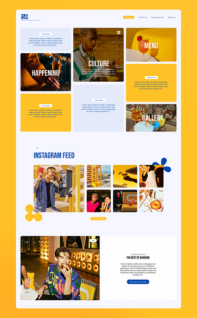 SkyBeach Refonte branding design design web e commerce restaurant ui web design