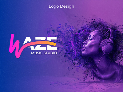 Waze - Music Studio Logo artist audio engineer beat maker beats compose home studio mixing music music artist music life music producer music render music studio musician producer rap recording studio singer studio studio life