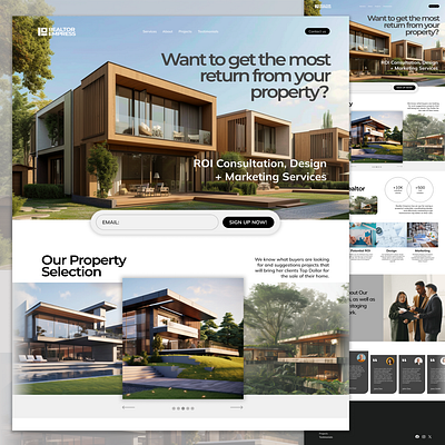 Real Estate Web Design sample graphic design ui web design