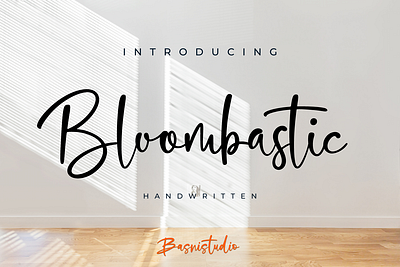 Bloombastic Handwritten Font branding design font graphic design handwritten illustration lettering modern font natural font script typography ui wedding font