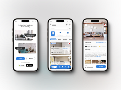 Real Estate Mobile App🥂 apartemen app boarding house clean design house minimalist mobile app property real estate real estate mobile app ui