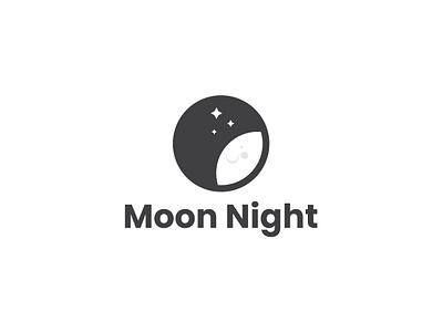 Moon Night Logo Design branding design graphic design illustration illustrator logo logo 3d logo design moon icon moon logo moon night logo moon vector night icon night logo ui vector