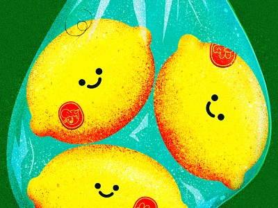 Fuzzy Lemons branding illustration illustrator lemons textures the creative pain vector