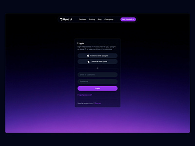 Login Page 💜 design landing landing page login minimal saas sign in sign up ui web design