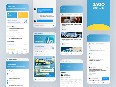 💼 LinkedIn Career Clinic Mobile App 💼 career clinic app career job design education linkedin mentorships mobile app ui ui kit uidesign uiux uiuxdesign ux uxdesign