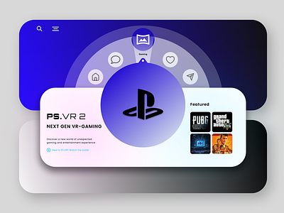 Playstation VR2 UI design playstation ps ui ux web