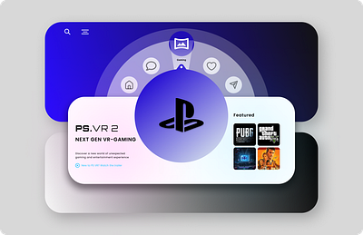 Playstation VR2 UI design playstation ps ui ux web