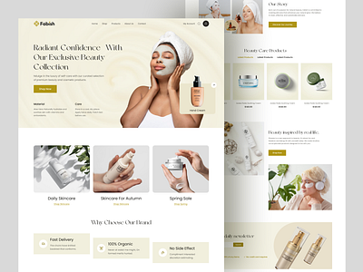 Skincare Landing Page beauty product landing page ecommerce landing page ecommerce website landing page shopify landing page skincare ladning page skincare website