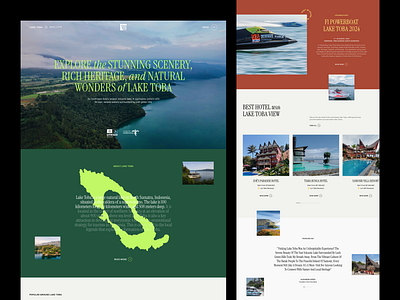 Lake Toba Website lake toba lake toba website travel travel website ui ui design vintage web web design website