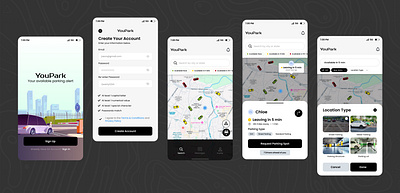 New App* For Sharing Available Parking adobe xd branding design graphic design illustration landing landing page design mobile app ui ui design ux design web page design