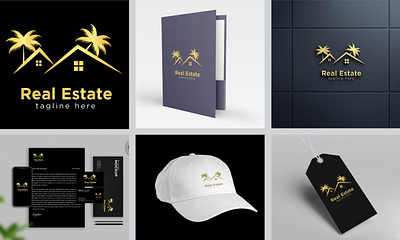 Real Estate Agency Logo & Branding Design (Unused) 3d brand design brand style brand style guide branding building business corporate designer graphic design graphic designer icon logo luxury minimalist print design real estate ui unique