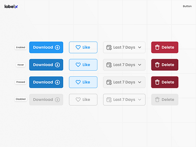 Button UI - Buttons States and Variants Guide button button component button guide buttons component component design components design design system design systems figma figma kit figma ui kit hover ui ui component ui design ui kit