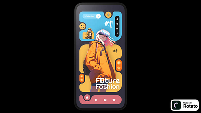 Futuristic UI design fashion app animation modern ui ui uiux ux