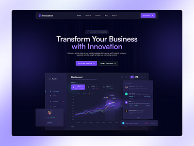 Innovation - Saas Template business business theme dark mode landing page saas temolate theme