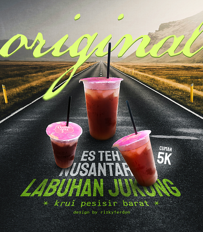 Es Teh Nusantara Poster affordableproduct beveragedesign branding digitalimaging graphicdesign icedtea krui labuhanjukung localbusiness neontext nusantara pesisirbarat posterdesign typpgraphydesign visualart