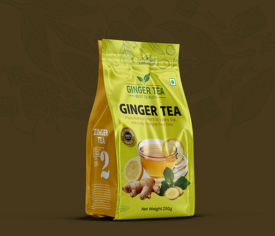 Ginger Tea Packaging Design ginger tea packaging design