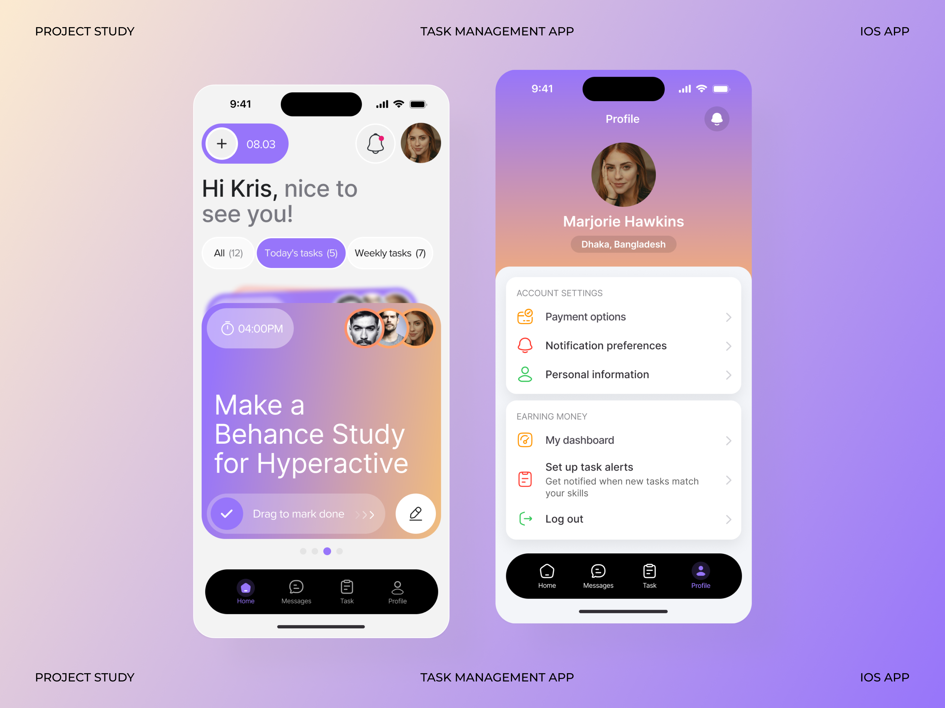 Example of Task Management Ios App