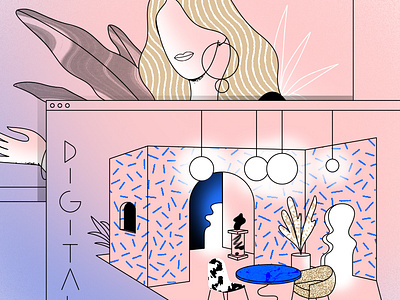 Maison & Objet - Digital Illustration architecture decoration gold graphic design illustration typography