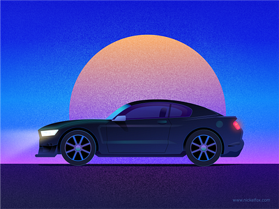 Bold, Sleek, and Futuristic Car illustration 3d aesthetic animation art branding car color colors design digital art exploration futuristic gradients graphic design illustration logo minimal motion graphics ui vector