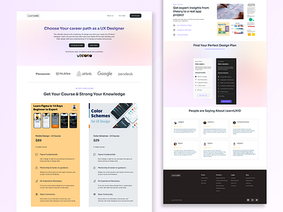 LearnUXID Home Page Design design educational design figma figma design figma ui graphic design hero section home page design landing page landing page design learnuxid online education ui design ui ui ux ui ux design ui design user experience user interface user research ux design