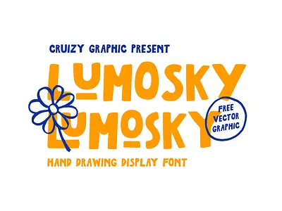 Lumosky - Handdrawn Display Font bespoke font brading display font graphic design typeface typography