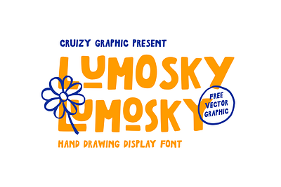 Lumosky - Handdrawn Display Font bespoke font brading display font graphic design typeface typography