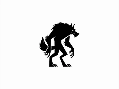 Werewolf Logo animal branding character creature design emblem icon identity illustration logo mark mascot mystery sports symbol vector werewolf wild wolf