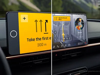 Inclusive HMI animation car concept dashboard design hmi inclusive infotainment motion navi navigation simple ui ux vehicle widget