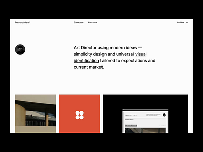 PersonalMark° - Portfolio template #6 cms concept design design editor designer free landing page minimalist modern portfolio template ui ux web web design webdesign website