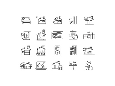 Property Management Icons icon design icon download icon set property icon property management vector icon