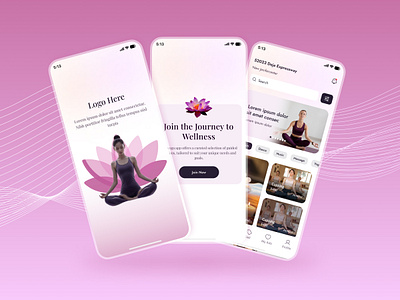 Yoga App figma meditation minimal mobile app modern uiux yoga app