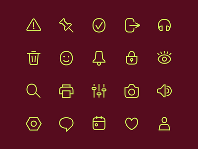 Iconset icon icons iconset interface kit line metaphor outlined pictogram symbols ui