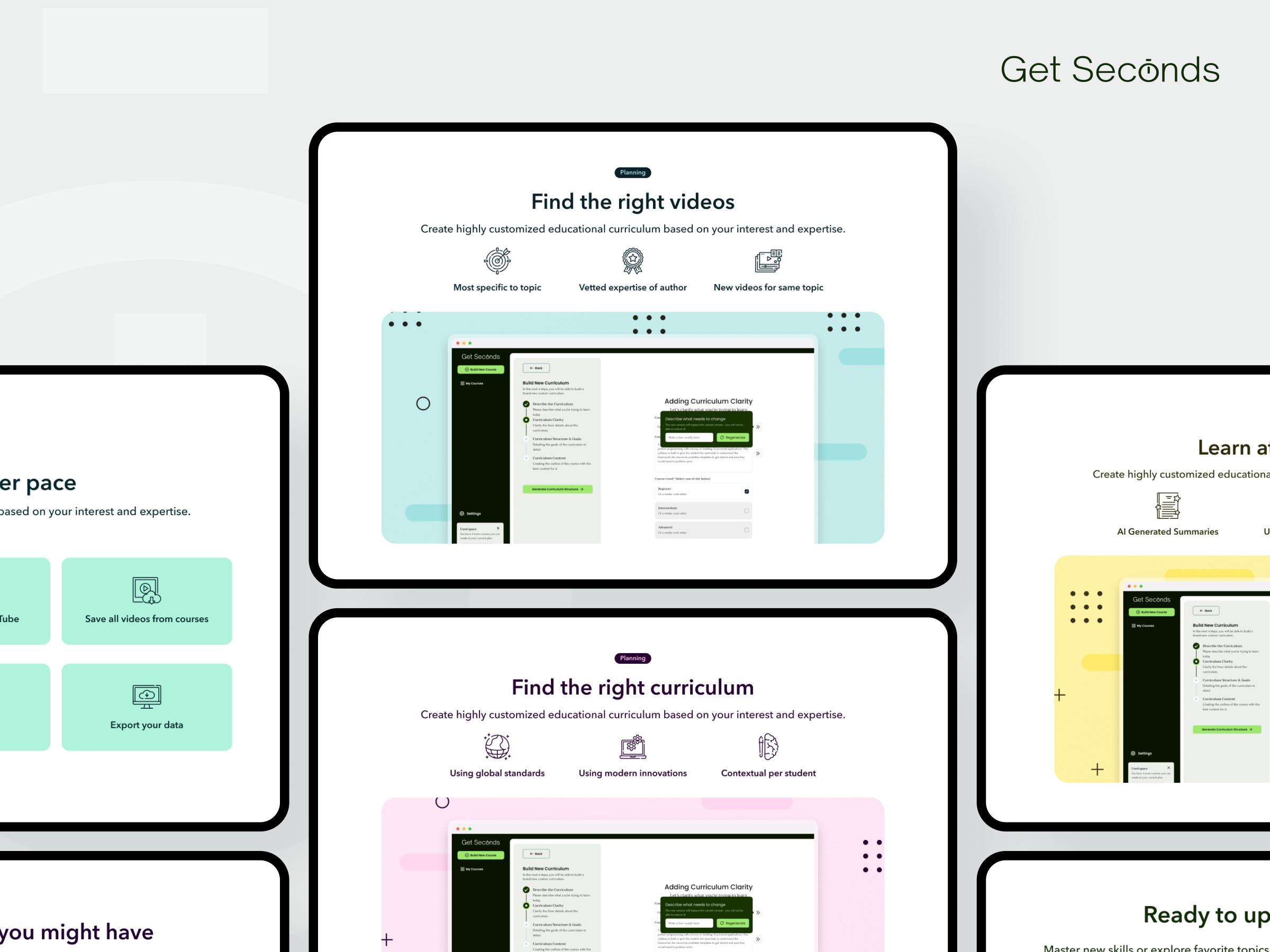Example of Get Seconds - Landing Page