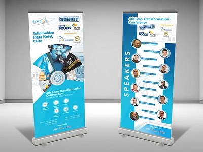 Lean Transformation Conference Roll-up Banner advertising banner banner design blue design graphic graphic design gray illustration images logo logo design pictures print roll up roll up banner rollup white