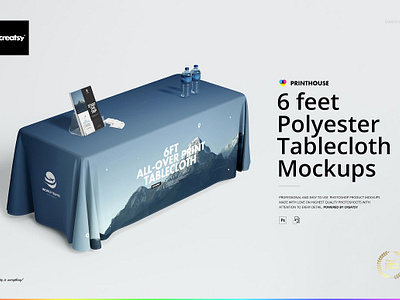 6ft Polyester Tablecloth Mockup Set creatsy custom customizable design etsy mock mock up mockup mockups object online personalized print printable printed printing shop smart template up