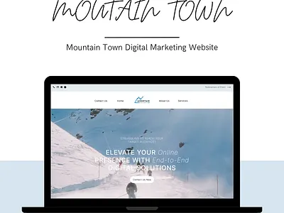 Mountain Town Digital Marketing Web Design app branding design graphic design typography ui ux web design