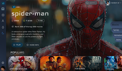 Movie Website design movie ui uiux ux web design