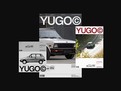 YUGO© (Poster Explorations) branding car car poster clean design design poster layout layouts minimal poster poster car poster design ui yugo