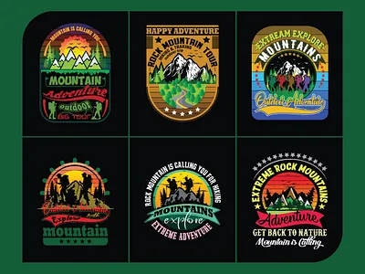 Outdoor Adventure & Mountain Hiking T-shirt Design 3d animation branding creative design custom mountain tshirt design design graphic design hiking illustration logo motion graphics mountain adventure big tour mountain tour tshirt design mountain vector graphic tshirt design tshirt design bundle tshirt design template vector graphic vector illustration