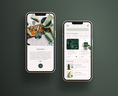 Innisfree redesign app cosmetic design innisfree korea korean mobile ui ux